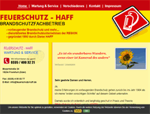 Tablet Screenshot of feuerschutz-haff.de